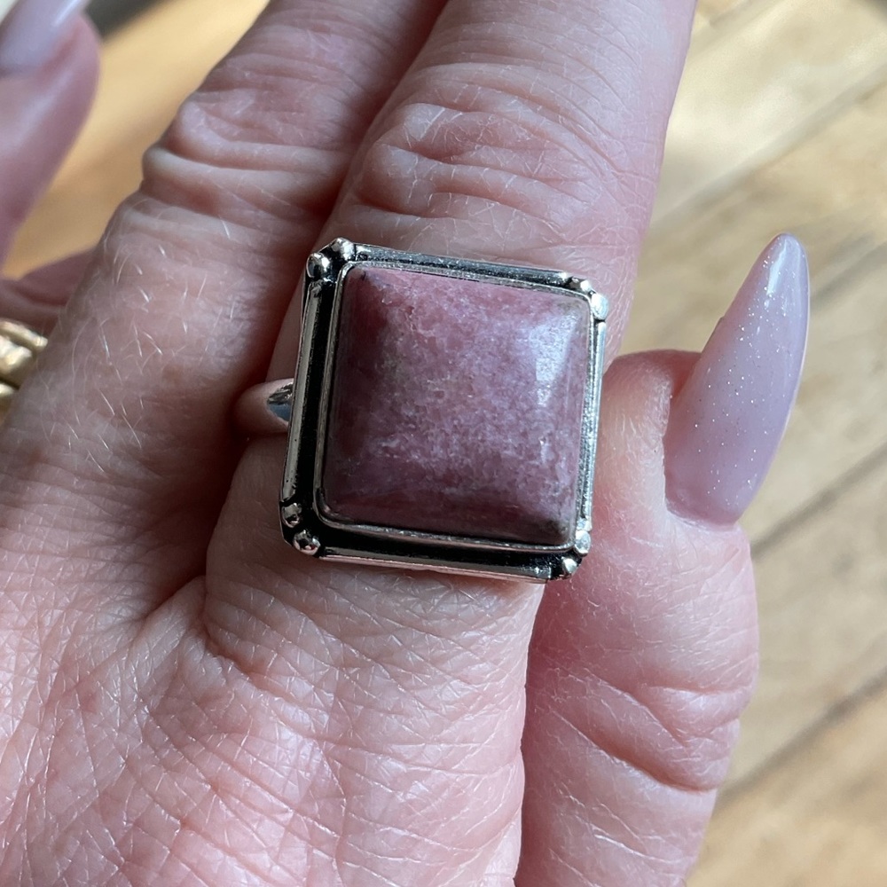 Square gemstone ring 9 - Picture 6 of 7